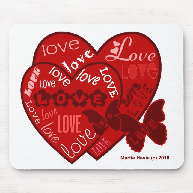 Valentinstag Herz & Liebe Mousepad (2) (Vorne)