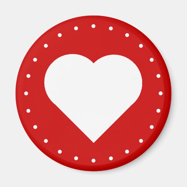 Valentinstag Herz Magnet (Vorne)