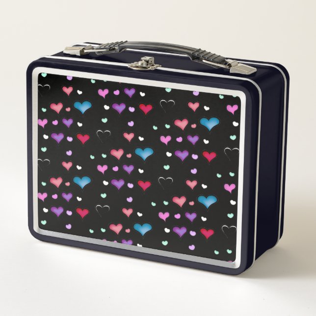 Valentinstag Herz Metal Lunch Box (Vorderseite)