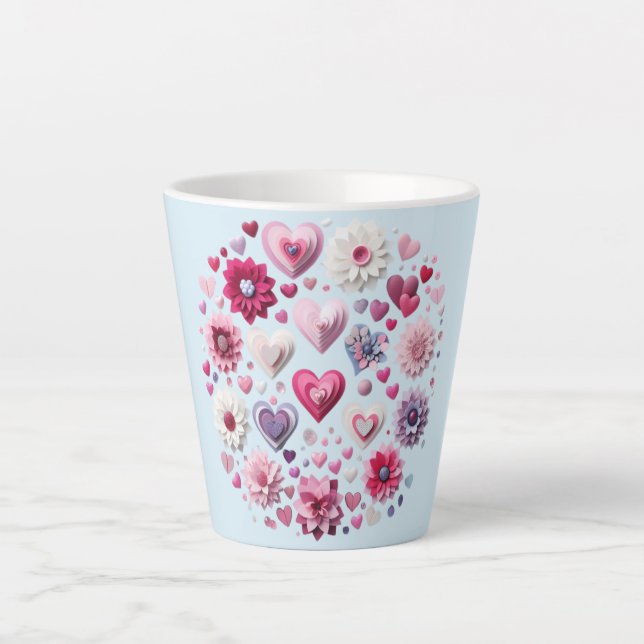 Valentinstag-Herz Milchtasse (Vorderseite)