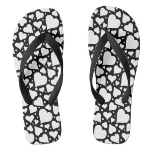 Valentinstag-Herz-Muster. Kundenspezifisches BG Flip Flops