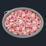 Valentinstag Herz Muster Ovale Gürtelschnalle<br><div class="desc">Valentinstag Herz Muster</div>