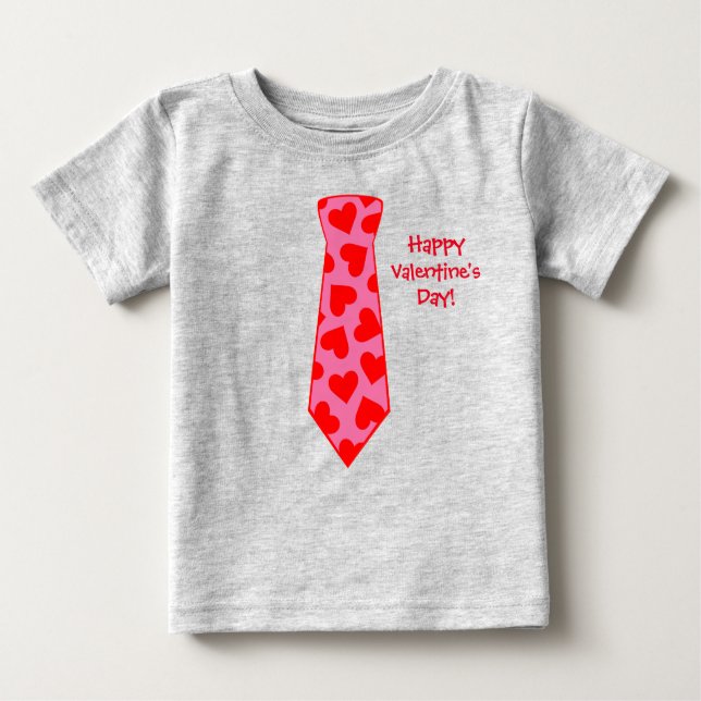Valentinstag Herz Necktie Baby T-shirt (Vorderseite)