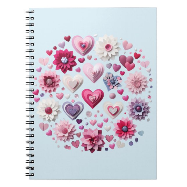Valentinstag-Herz Notizblock (Vorderseite)