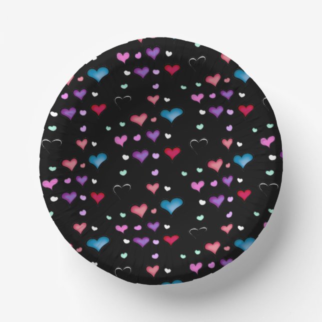 Valentinstag Herz Papier Bowls Pappteller (Vorderseite)