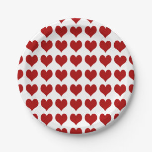 Valentinstag-Herz Pappteller