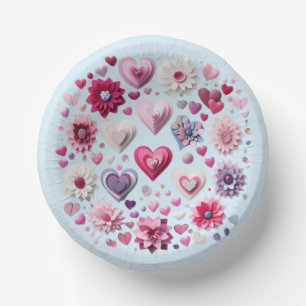 Valentinstag-Herz Pappteller