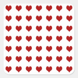 Valentinstag Herz Quadratischer Aufkleber