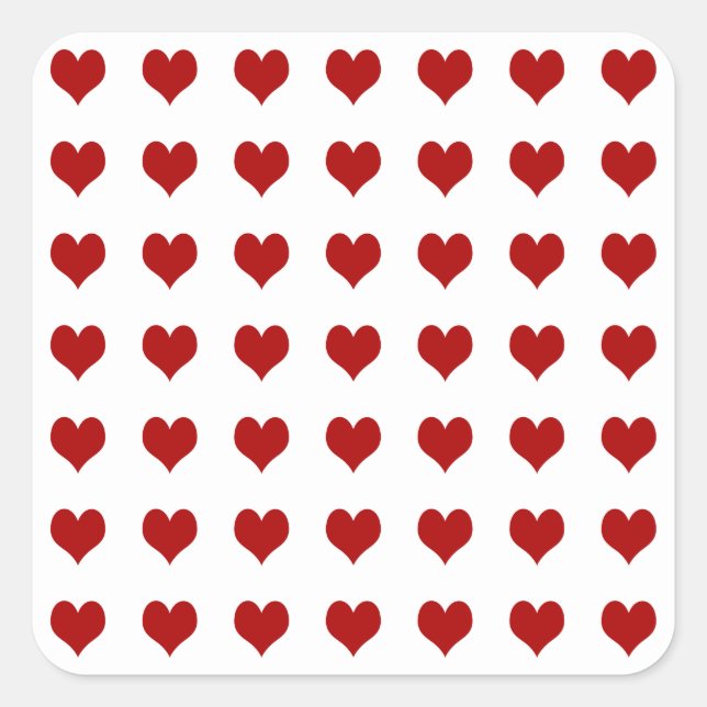 Valentinstag Herz Quadratischer Aufkleber (Vorderseite)