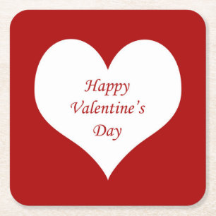 Valentinstag Herz Rechteckiger Pappuntersetzer