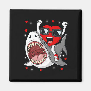 Valentinstag Herz Reitender Hai Spaß Kleinkind Jun Magnet