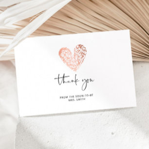 Valentinstag Herz Rose Gold Danke Karte