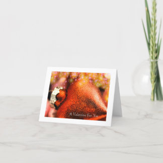 Valentinstag Herz: Rot im Glitzer Feiertagskarte