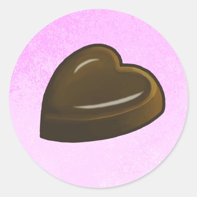 Valentinstag Herz Runder Aufkleber (Vorderseite)