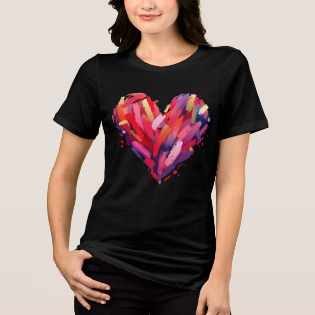 Valentinstag Herz Shirt (Vorderseite)