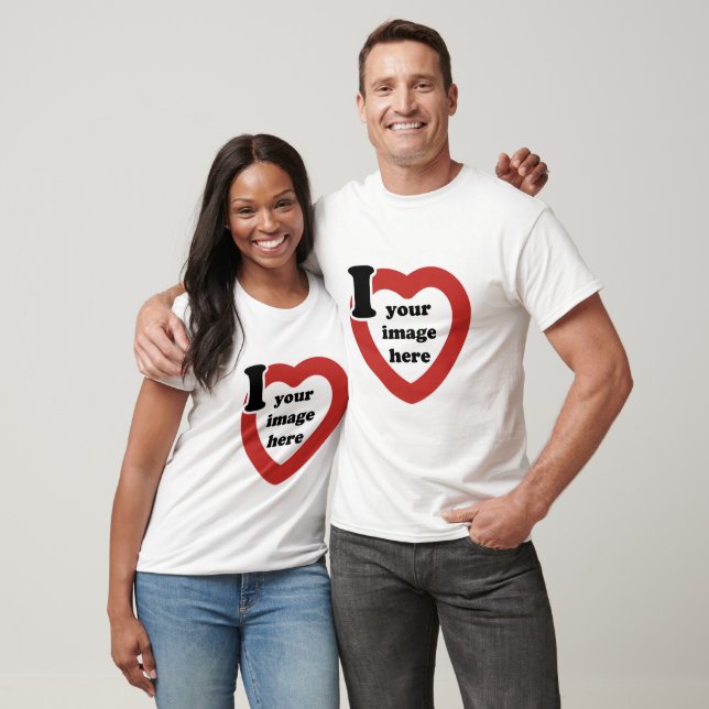 Valentinstag Herz-Shirt T-Shirt (Unisex)