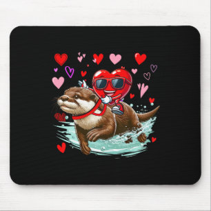 Valentinstag Herz Singles Reitotter Tier Mousepad