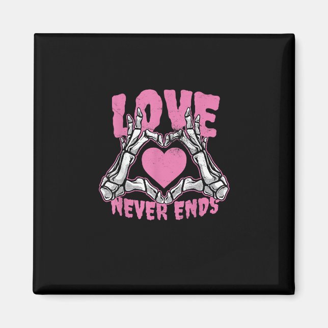 Valentinstag Herz Skeleton Hände Herz Magnet (Vorne)