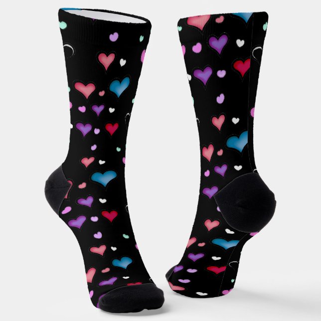 Valentinstag-Herz Socken (Gewinkelt)