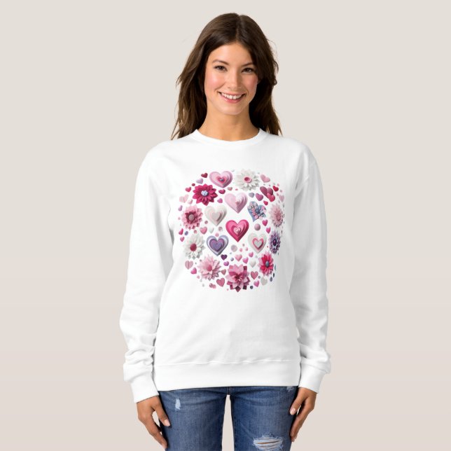 Valentinstag-Herz Sweatshirt (Vorne ganz)