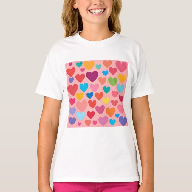 Valentinstag Herz T-Shirt (Vorderseite)