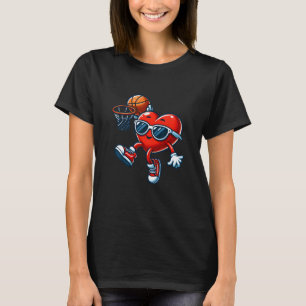 Valentinstag Herz Tauchender Totenkopf Jungen Mädc T-Shirt