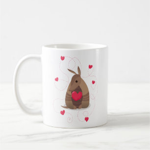 Valentinstag Herz Texas Armadillo Kaffeetasse