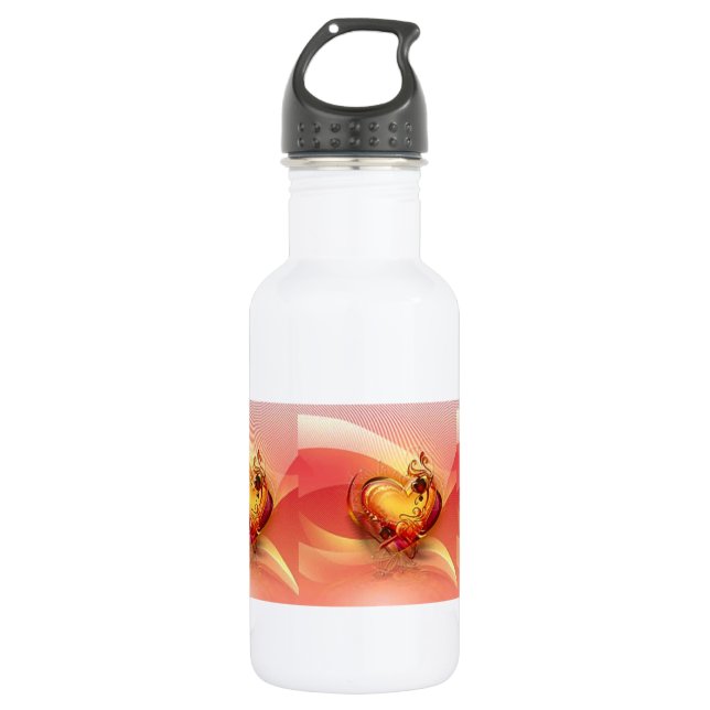 Valentinstag Herz Trinkflasche (Vorderseite)