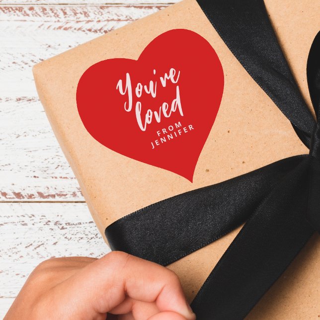 Valentinstag Herz und Liebe Rote Aufkleber (Von Creator hochgeladen)