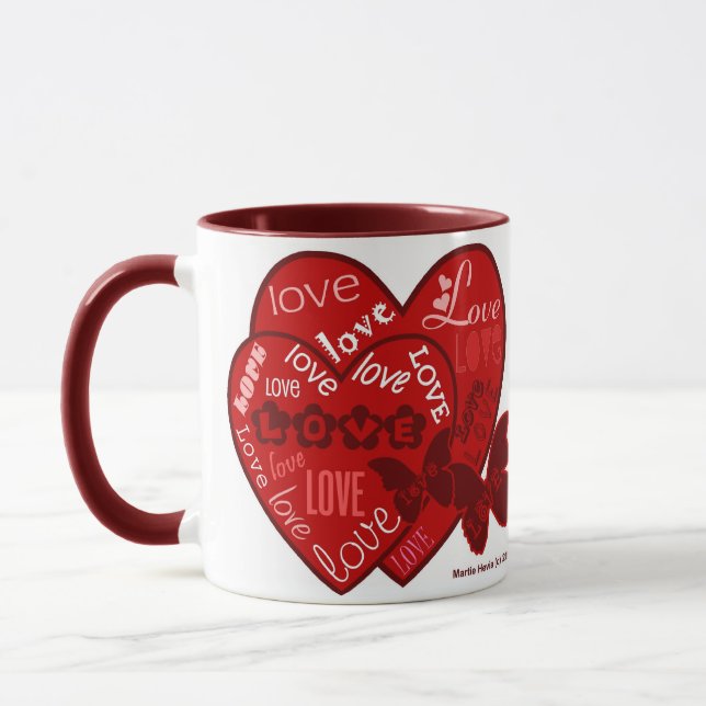 Valentinstag Herz und Liebe Tasse (2) (Links)