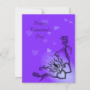 Valentinstag - Herz und Schmetterling auf Regenbog Feiertagskarte