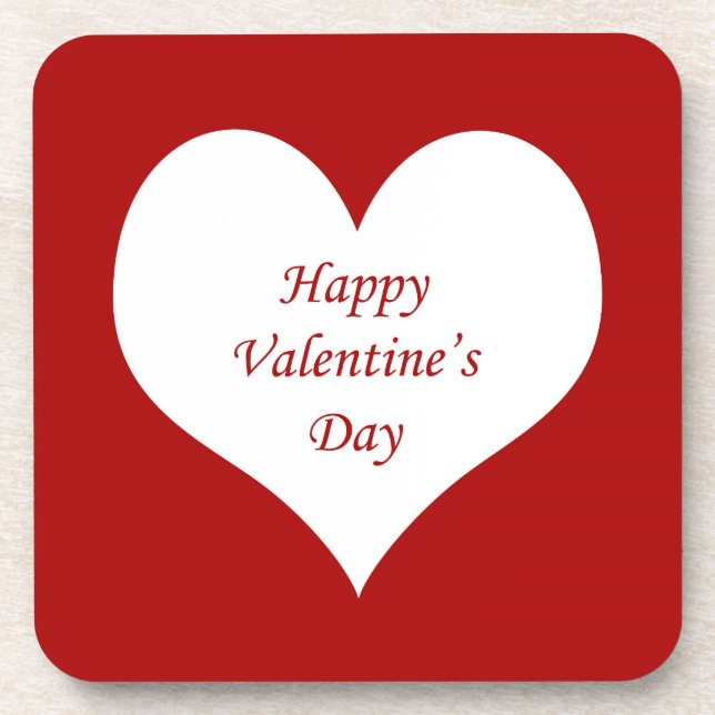 Valentinstag Herz Untersetzer (Vorderseite)