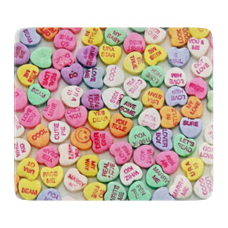 Valentinstag-Herz-Zitat-Süßigkeiten Schneidebrett