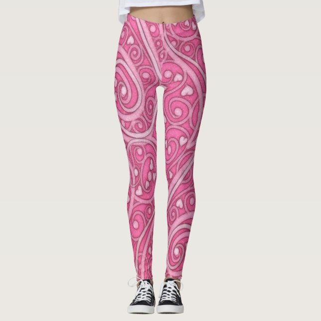 Valentinstag Herz zu Herz Leggings (Vorderseite)