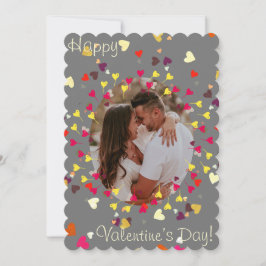 Valentinstag, Herzbeschwerden und Ballons Feiertagskarte