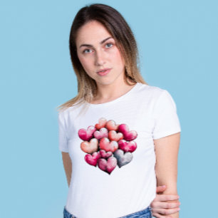 Valentinstag Herzdesign T - Shirt