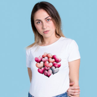 Valentinstag Herzdesign T - Shirt