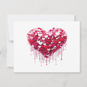 Valentinstag-Herzdesigns Splatter-Paint-Kunst Feiertagskarte