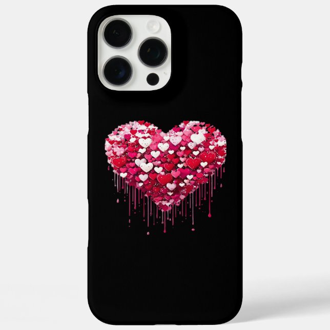Valentinstag-Herzdesigns-Spritzlack-Kunst Case-Mate iPhone Hülle (Rückseite)