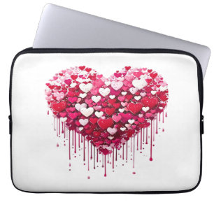 Valentinstag-Herzdesigns Spritzlack-Kunst Laptopschutzhülle
