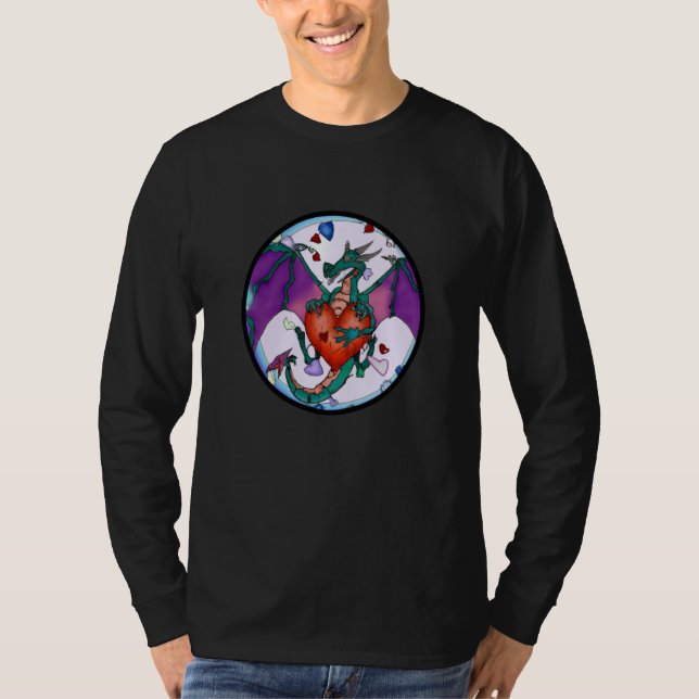 Valentinstag-Herzen-Drache  5 T-Shirt (Vorderseite)