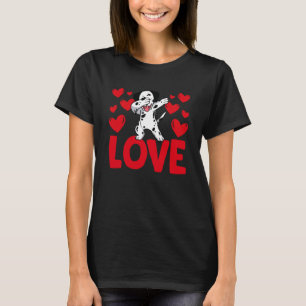 Valentinstag-Herzen-Liebe Dalmatiner Tier Frauen T-Shirt