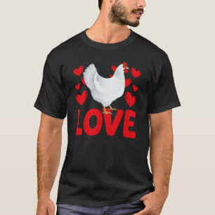 Valentinstag Herzen Liebe Huhn Tier Frauen T-Shirt