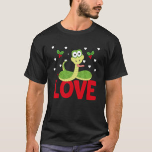 Valentinstag-Herzen-Liebe-Schlange-Tier-Frauen 1 T-Shirt