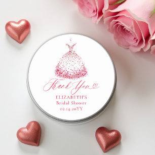 Valentinstag-Herzen Liebesgarten-Kleid Brautparty Runder Aufkleber