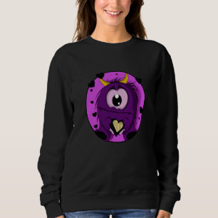 Valentinstag-Herzen-Monster 14 Sweatshirt