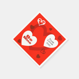 Valentinstag-Herzen-Party  Serviette