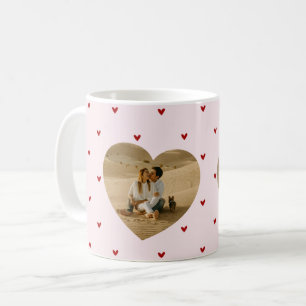 Valentinstag-Herzen Rot Pink Foto Kaffeetasse