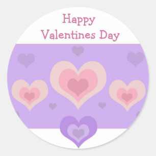 Valentinstag-Herzen Runder Aufkleber