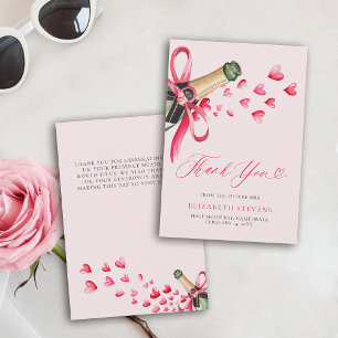 Valentinstag-Herzen Sprudelnde Whimsical Brautpart Dankeskarte